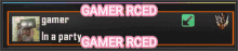 a banner that says gamer roed in a party gamer roed