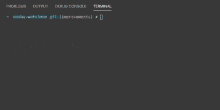 a screenshot of a terminal window with a few lines of text