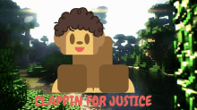 a drawing of a lion with the words clappin for justice behind it