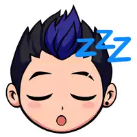 a cartoon drawing of a person sleeping with the letters zzz behind their head