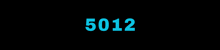 a black background with the number 5012 in blue