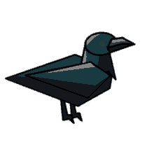 a drawing of a bird with a long beak