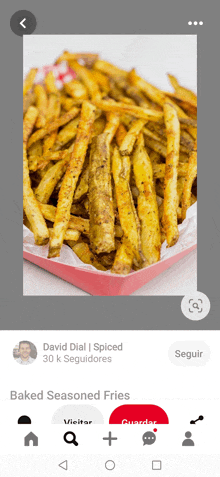 a picture of baked seasoned fries on a phone