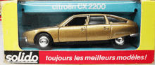 a solido toy car in a box that says citroen cx2200