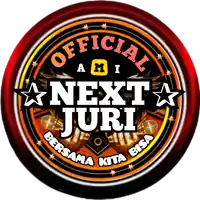 a logo that says official ami next juri with stars around it