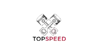 a logo for topspeed shows pistons and crankshafts