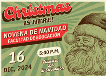 an advertisement for a christmas event in spanish