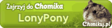 a picture of a hamster on a green background with the words zajrzyj do chomika lonypony