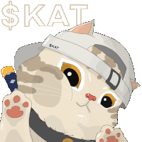 a cat wearing a hat that says kat