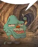 gumball from the amazing world of gumball holding a spoon in his hand