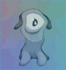 a drawing of a sheep with a big eye