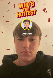 a picture of a boy with the name jayden