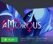 a video game called amorous is being played