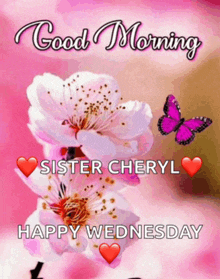 a good morning sister cheryl happy wednesday card