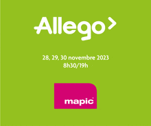 a green background with the word allego and the date 28 29 30 novembre 2023