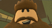 a close up of a cartoon character with a crown on his head and a mustache