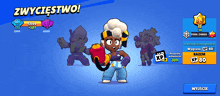 a screenshot of a game called brawl stars with a character holding a gun