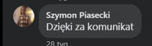 a message from szymon piasecki is displayed