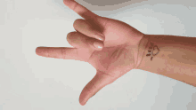 a person 's hand has a tattoo on their wrist that says ' i love you '