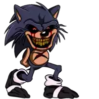 a cartoon of a scary sonic the hedgehog with blood on his face