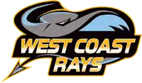 a logo for the west coast rays shows a shark