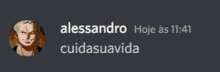 a screenshot of a message from a person called alessandro