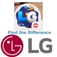 a logo for lg is next to a picture of lg