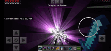 a screenshot of a minecraft game shows the dragon de ender