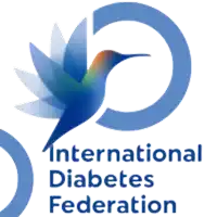 a logo for the international diabetes federation with a hummingbird on it