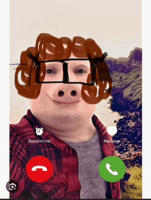 a picture of a man with a pig face and glasses