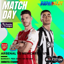 a poster for a match between arsenal and newcastle