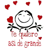 a drawing of a girl with the words te quiero asi de grande