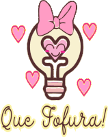 a light bulb with hearts and the words que jofura written below it