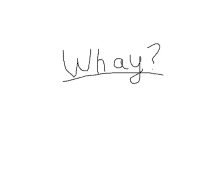 a black and white drawing of the word why written in cursive