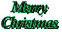 a green and black merry christmas sign with a shadow