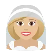 an illustration of a bride with a white veil