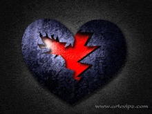 a picture of a broken heart with the website www.arlevipz.com