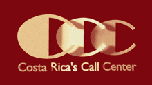 a logo for costa rica 's call center with a red background