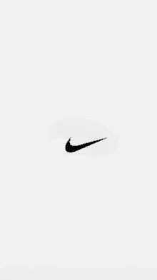 a black nike logo on a white background