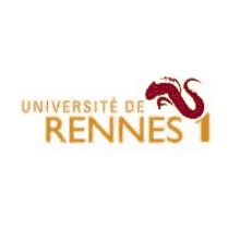 a logo for universite de rennes 1 with a dragon .