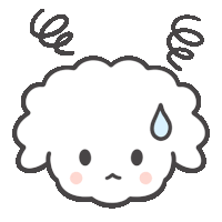 a cartoon illustration of a sheep with a tear running down its face