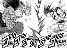 a black and white drawing of a man fighting another man with the words rumble written in the corner