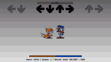 a screenshot of a video game shows tails and sonic