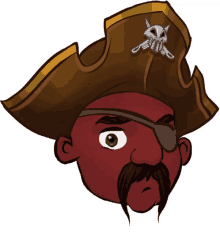 a cartoon of a man wearing a pirate hat