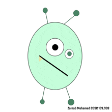 zainab mohamed co sc 109.908 has drawn a cartoon character