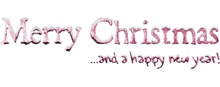 merry christmas and a happy new year written in pink