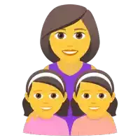 a cartoon illustration of a woman with two children