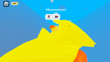 a yellow duck in a video game with the name rayanmannonil