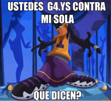 a picture of goofy with the words ustedes g4 ys contra mi sola que dicen