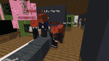 a group of people in a minecraft game with the name liu martin